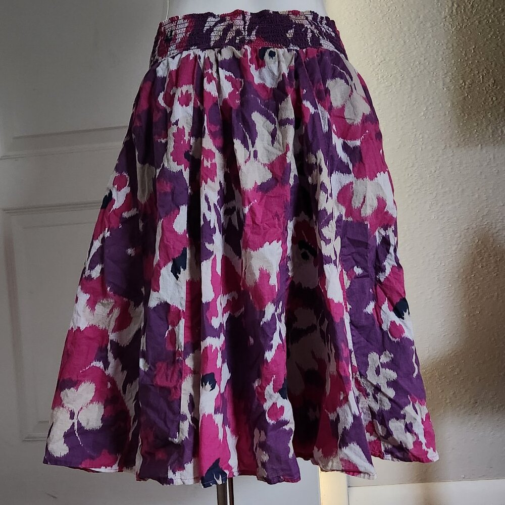 Merona Floral Purple and Pink Skirt